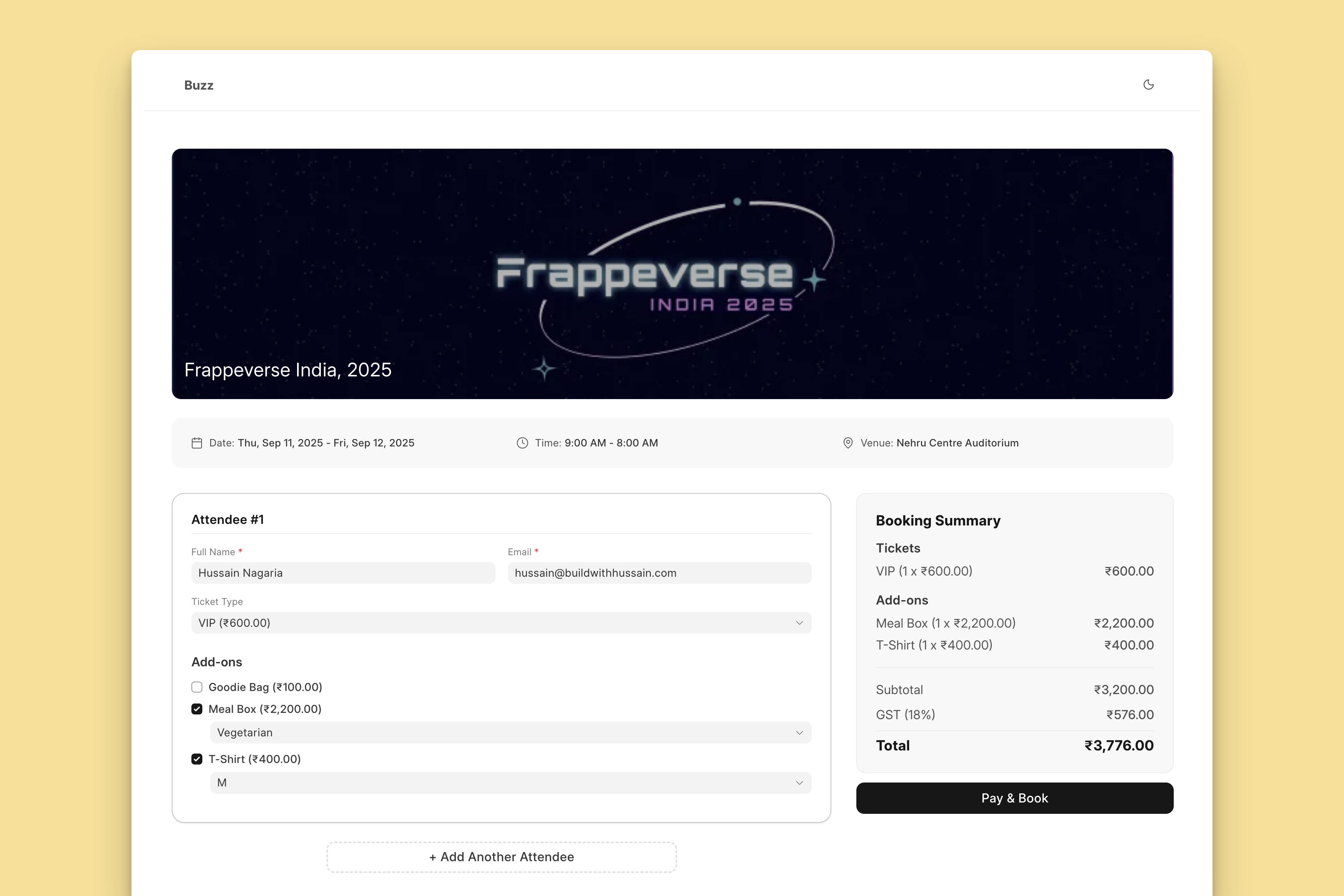 Booking Form