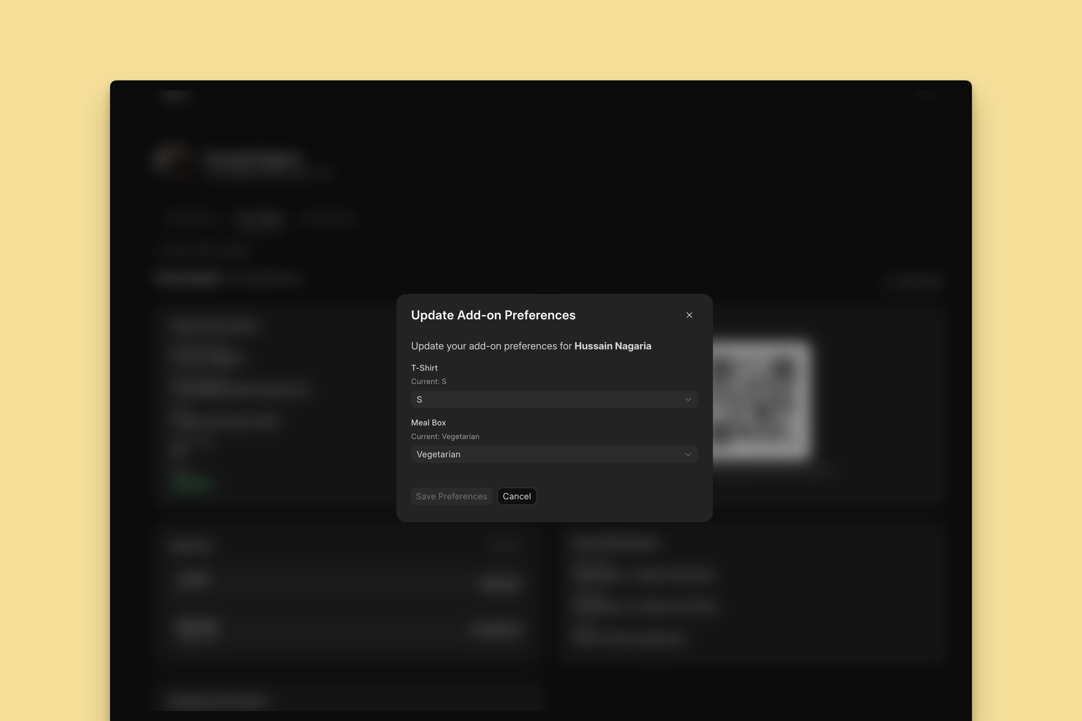 Change Add-on Preference